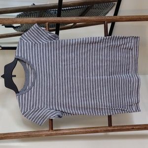 Aerie Real Soft Tee Gray Striped T-Shirt Size Small